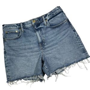 J.Crew High-Rise‎ Denim Cut Off Raw Hem Jean Shorts in Elliot Light Wash Size 29
